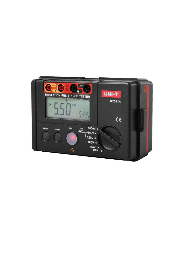 UNI-T UT501A 1000V Insulation Resistance Meter Ground Tester Megohmmeter Voltmeter w/LCD Backlight  - Image 2