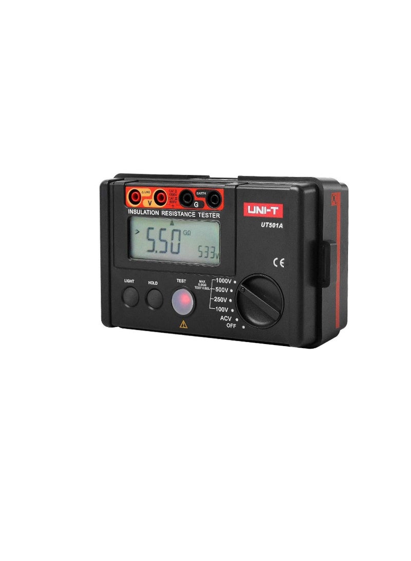 UNI-T UT501A 1000V Insulation Resistance Meter Ground Tester Megohmmeter Voltmeter w/LCD Backlight  - Image 3