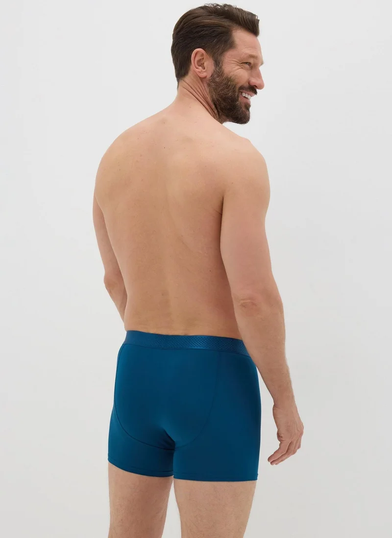 Matalan Premium Teal Microfibre Keyhole Boxers