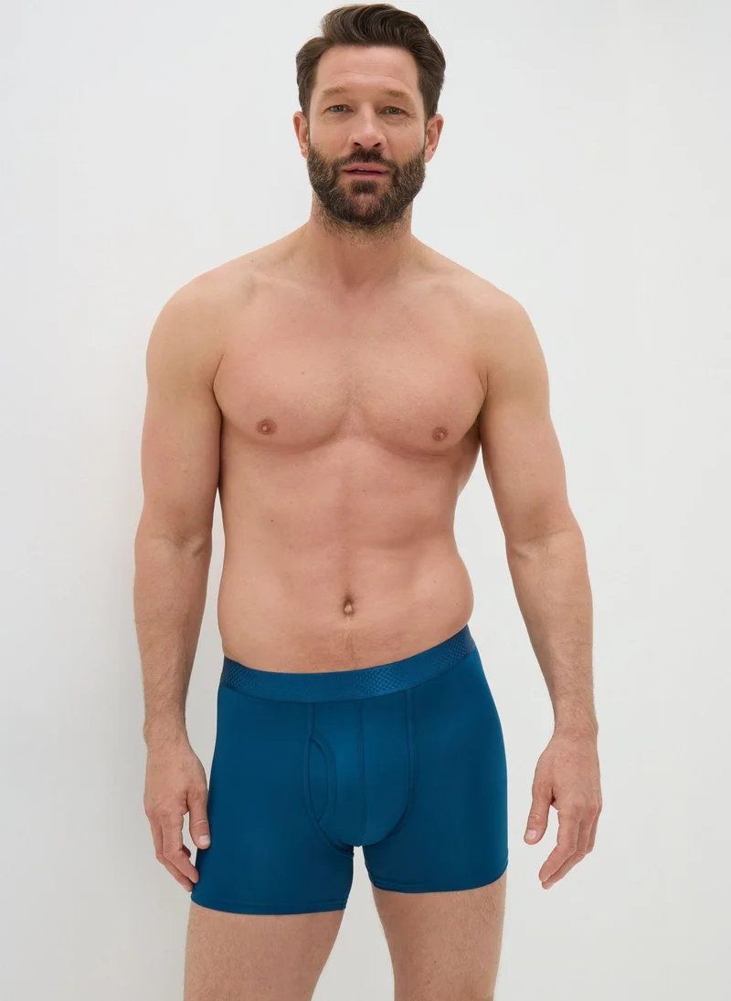 Matalan Premium Teal Microfibre Keyhole Boxers