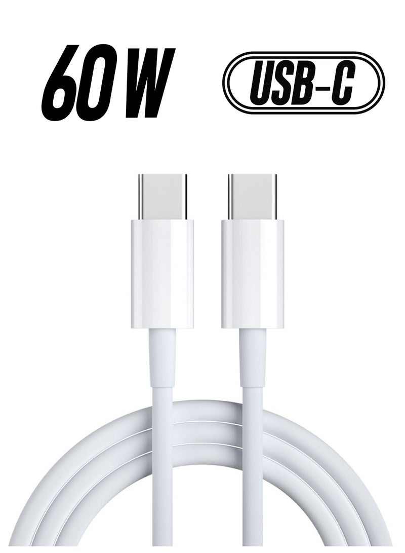 USB Type C Cable 4.92ft / 1.5 Meter, 60W USB-C to USB-C 2.0 Cable Compatible for iPhone 16/16 Plus/16 Pro/16 Pro Max, iPad Pro/Air, MacBook Pro/Air, Galaxy S24 S23 Ultra - Image 1