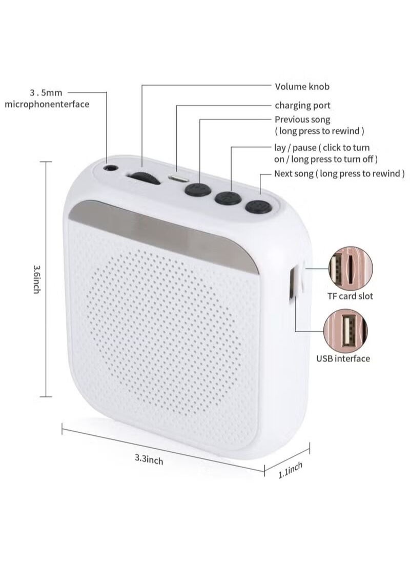 SYOSI Portable Rechargeable Voice Amplifier with Wired Microphone Headset  - Image 5