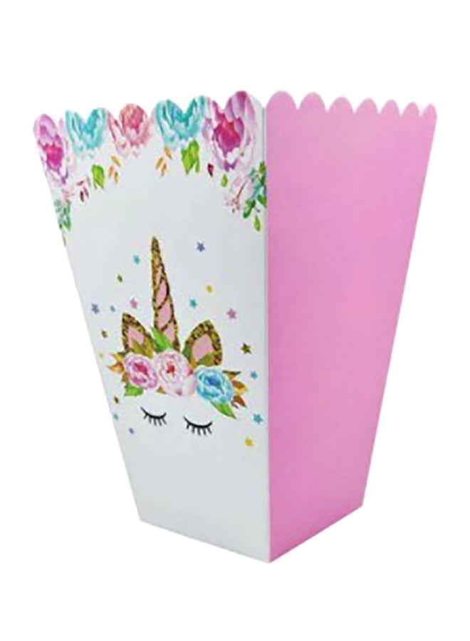 6-Piece Unicorn Themed Birthday Party Popcorn Box