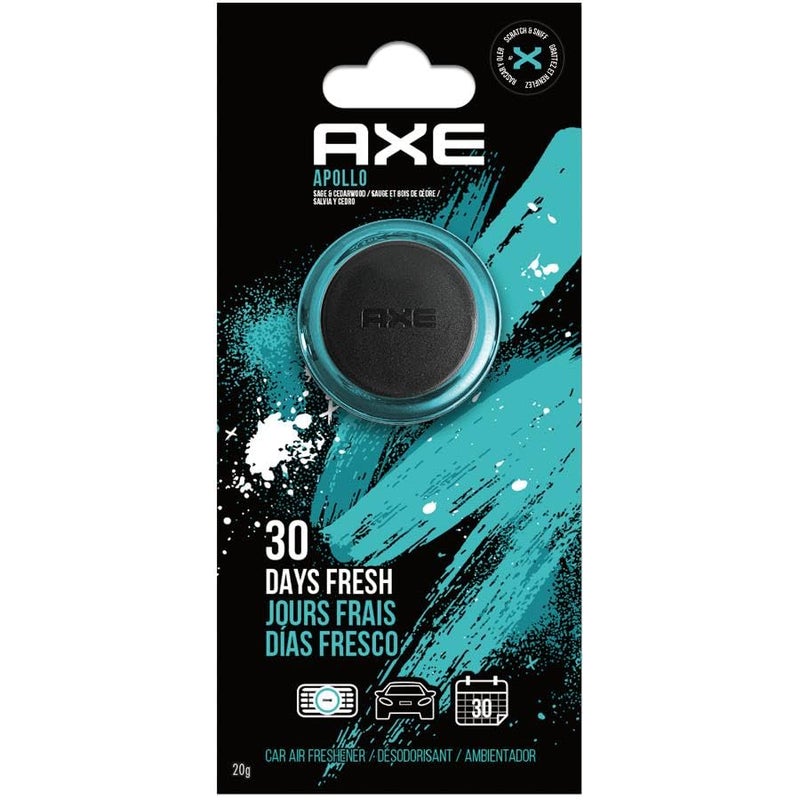 Axe Mini Vent Clip Car Air Freshener Apollo Scent 1 Pack