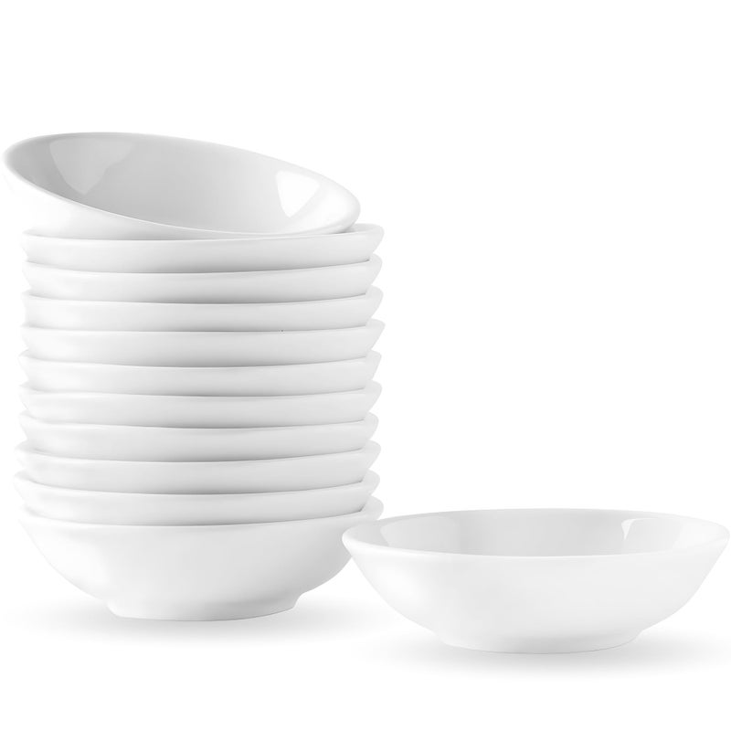 UIBFCWN 12 Pack Ceramic Dipping Bowls, 3 Inch Dipping Sauce Bowls/Dishes, 1.2 oz Soy Sauce Dish, Asian Dipping Dishes for Ketchup, BBQ, Side Dish, Sushi, Condiments, Appetizer - Image 1
