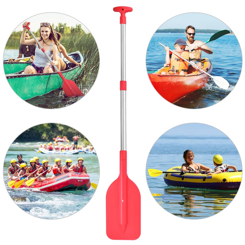 Telescopic Paddle: Yellow Aluminum Alloy & PVC Shaft, Easy-Grip T Handle, Adjustable From 21.2" To 41.7" - Collapsible Design For Portability, Adjustable Paddle For Watercraft & Outdoor Use - Image 2