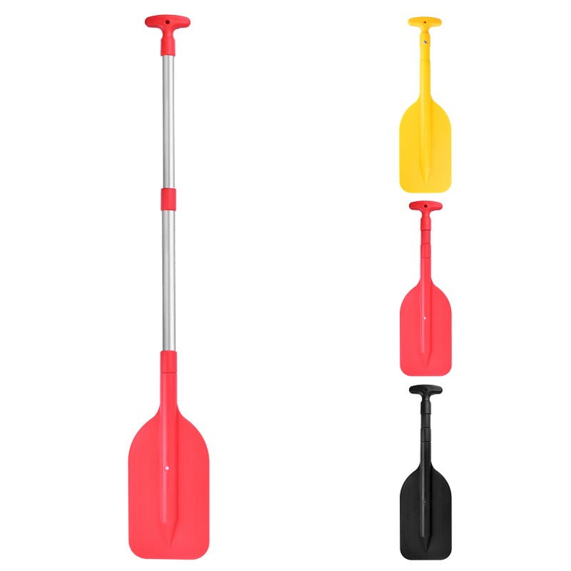 Telescopic Paddle: Yellow Aluminum Alloy & PVC Shaft, Easy-Grip T Handle, Adjustable From 21.2" To 41.7" - Collapsible Design For Portability, Adjustable Paddle For Watercraft & Outdoor Use - Image 5