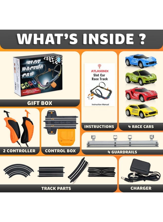 Atlasonix Slot Car Race Track Sets, Race Tracks for Kids Ages 4-8, Remote Control Car for Toddlers 1-3, Toy Car Racetrack for Boys & Girls, Toorbo Loops - Image 4