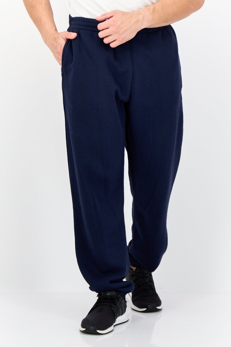 DOCKERS Men Regular Fit Embroidered Logo Sweatpants, Navy - Image 1