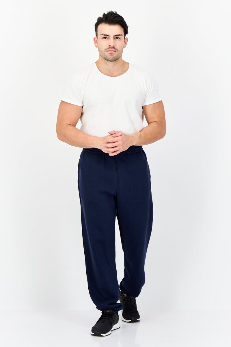 DOCKERS Men Regular Fit Embroidered Logo Sweatpants, Navy - Image 2