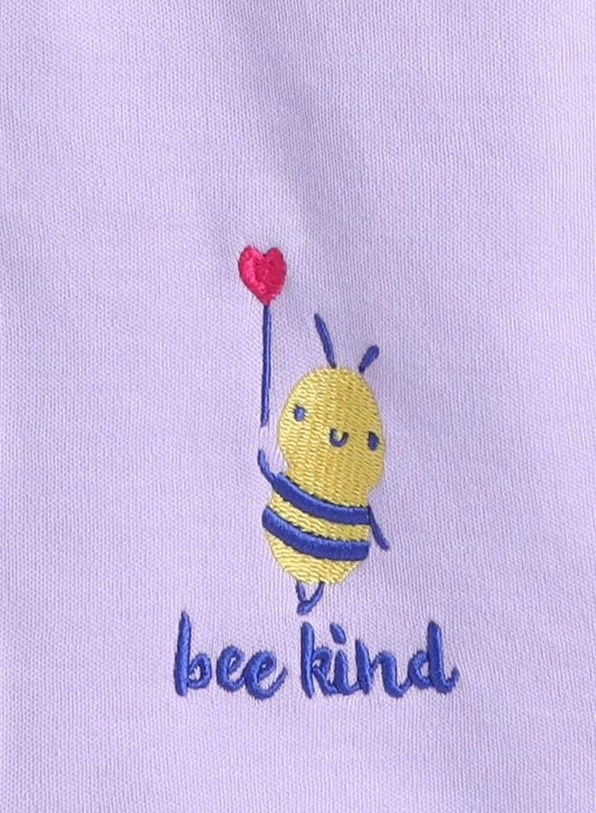 BUMZEE جاكيت padded قابل للعكس بأكمام كاملة للبنات من بومزي باللونين اللافندر والأبيض - العمر: 6-12 شهر (Peb9967C-lvd.wht) - Image 5