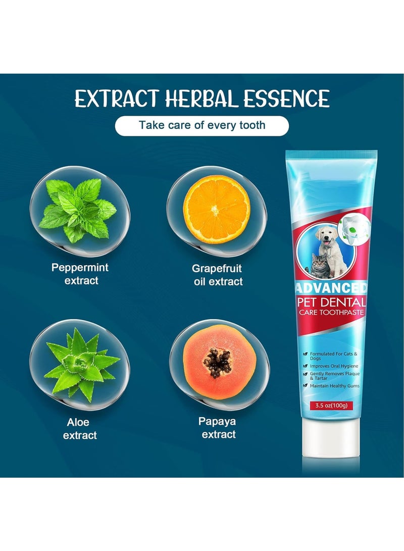 Dog Toothpaste Mint, Dog Teeth Care Cleaning Kit, Reduces Plaque  Tartar Buildup, Cleans Teeth and Fights Bad Breath, For Dogs and Puppies - Image 3