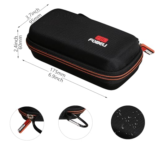 FBLFOBELI Hard Case for TopTes TS-501B Sound Level Meter/TopTes TS-301 Digital Anemometer Wind Speed Meter/TopTes TS-710 Light Meter Lux/Foot Candles Meter (Case Only) (Orange) - Image 5