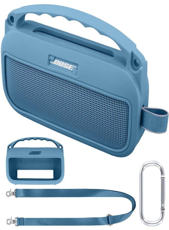 co2CREA Soft Silicone Case Replacement for Bose New SoundLink Flex 2nd Gen/Bose SoundLink Flex Bluetooth Portable Speaker (Silicone Case, Blue Dusk Case) - Image 1