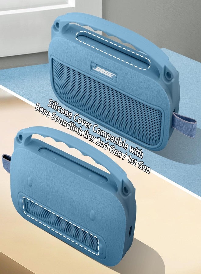 co2CREA Soft Silicone Case Replacement for Bose New SoundLink Flex 2nd Gen/Bose SoundLink Flex Bluetooth Portable Speaker (Silicone Case, Blue Dusk Case) - Image 5
