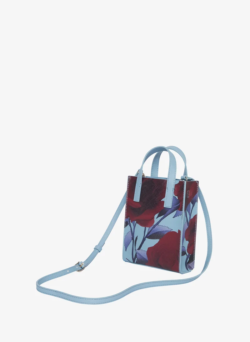 Ted Baker Mini Rose Print Icon crossbody Bag