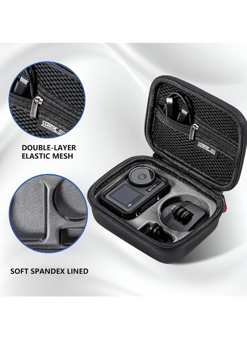 DJI Osmo Action 4 / Action 3 Standard Combo Camera Carrying Case, PU Leather Travel and Storage Bag Compatible with DJI Osmo Action 4 / Action 3 Standard Combo Accessories