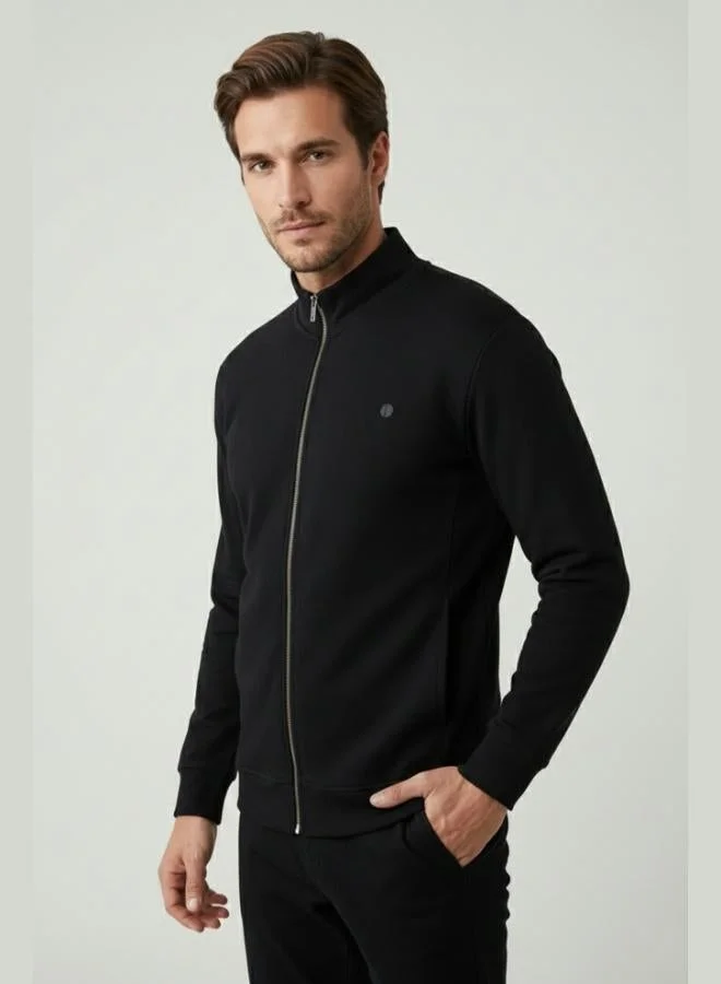 Buratti  Buratti Cotton Blend Regular Fit Stand-Up Collar Cardigan for Men 5901223 for Men | Best Price UAE