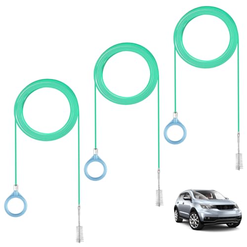 Opvixi 3 pcs Auto Sunroof Drain Cleaning Tool 120 Inch Long Flexible Tube Cleaning Brush Drain Brush Pipe Cleaners for Car Sunroof Windshield Wiper Drain Hole - Image 1