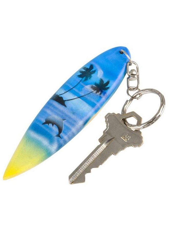 ArtCreativity Wooden Surfboard Keychains Set Of 12 Fun Key Chains For Backpack Purse Luggage Great Giveaways For Birthday Luau Beach And Pool Parties Cool Goodie Bag Fillers For Kids  - Image 5