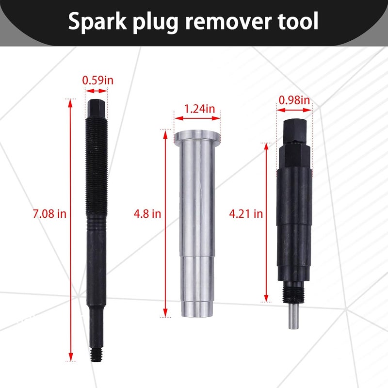 KGGMGUG Broken Spark Plug Remover Tool Kit for Ford Triton 3 Valve Engines 5.4L - Image 2