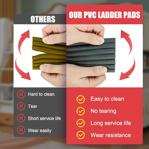 FMOACEN 6.6 FT Black Bunk Bed Ladder Pads PVC Soft Corner Protectors with Strong Adhesive, Stair Steps Cover for Foot Comfort - Image 5