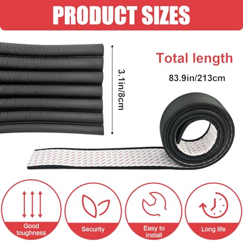 FMOACEN 6.6 FT Black Bunk Bed Ladder Pads PVC Soft Corner Protectors with Strong Adhesive, Stair Steps Cover for Foot Comfort - Image 2