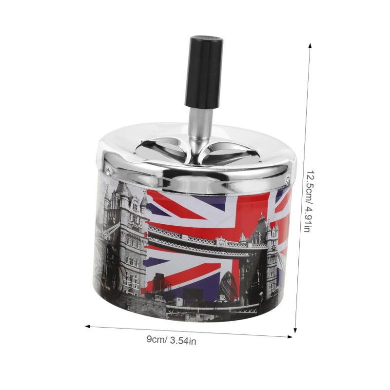 Automatic Self Extinguishing Metal Ashtray Portable Compact Design For Home Office - Image 3