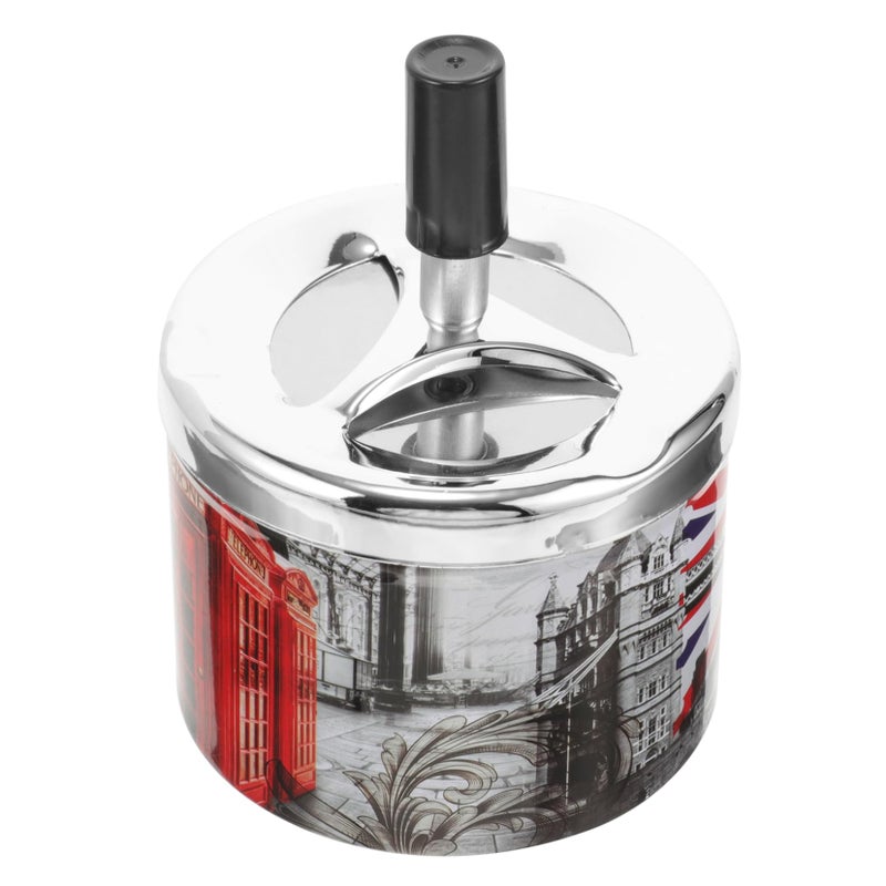 Automatic Self Extinguishing Metal Ashtray Portable Compact Design For Home Office - Image 2