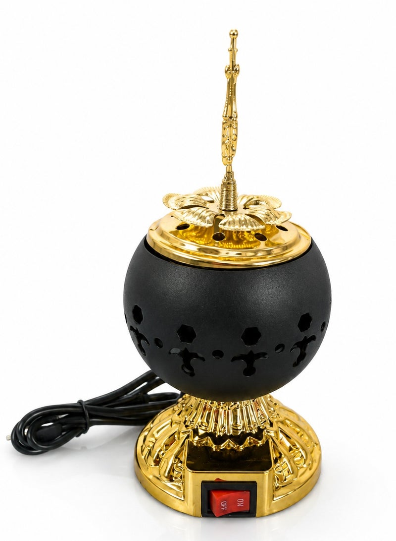 Portable electric incense burner. Antique Arabic resin and oud incense holder, aromatherapy diffuser for yoga, spa, aromatherapy, and home and office decor. - Image 1