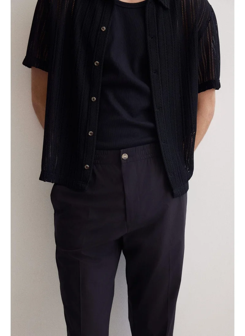 H&M Regular Fit Cropped cotton trousers