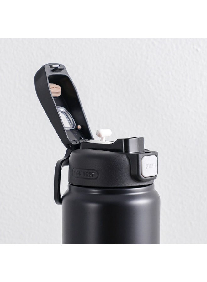 DANUBE HOME Alpine Aqua Water Bottle Stainless Steel Vacuum Insulated Black 800ml - Image 1