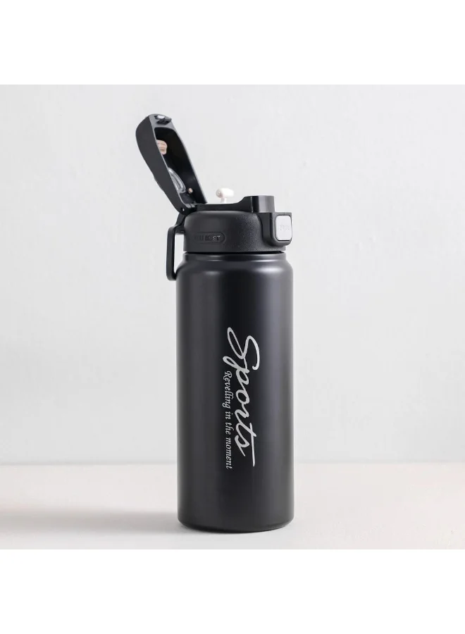 DANUBE HOME Alpine Aqua Water Bottle Stainless Steel Vacuum Insulated Black 800ml