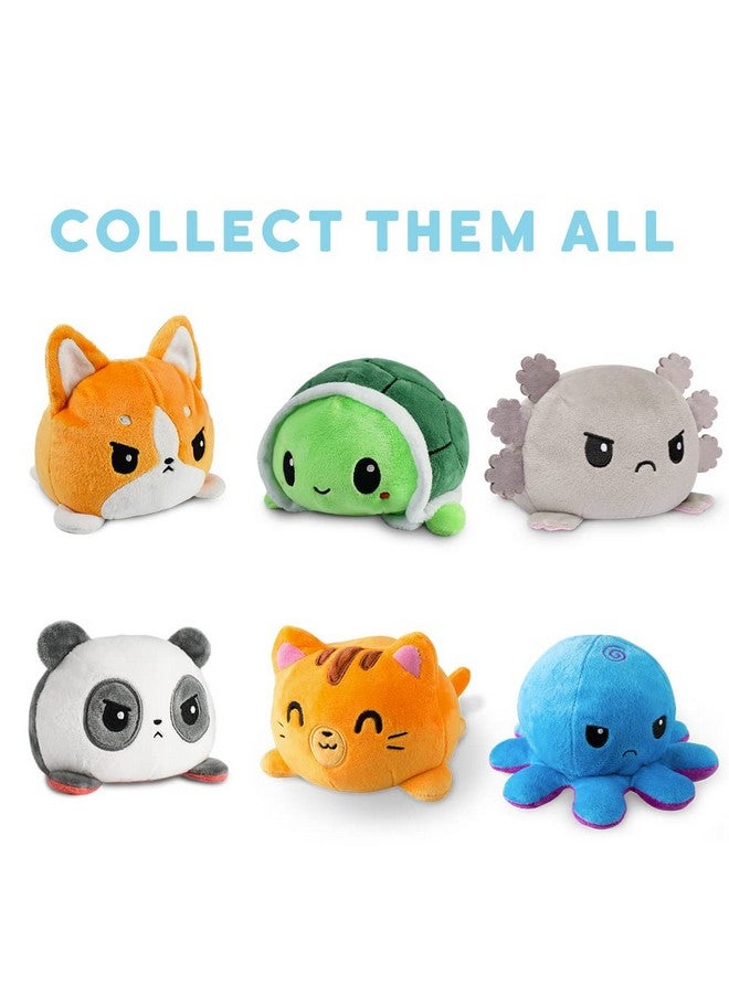 TeeTurtle - The Original Reversible Snail Plushie - Pink + Aqua - Cute Sensory Fidget Stuffed Animals That Show Your Mood! - Image 4