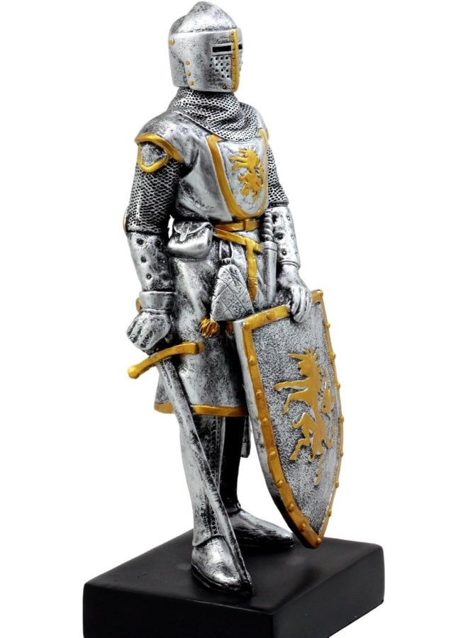 Ebros Gift Ebros Coat of Arms Medieval English Swordsman Knight of Heraldry with Large Crest Shield Figurine 875 Tall Suit of Armor Statue Decor - Image 5