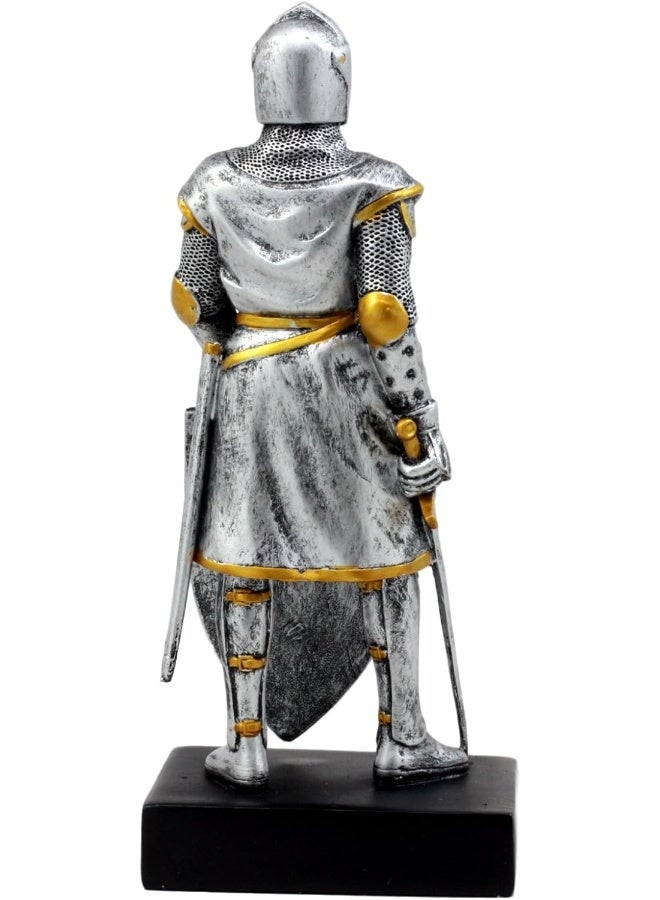 Ebros Gift Ebros Coat of Arms Medieval English Swordsman Knight of Heraldry with Large Crest Shield Figurine 875 Tall Suit of Armor Statue Decor - Image 3