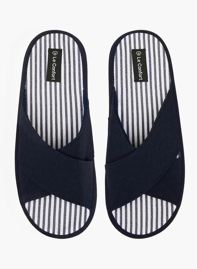 Le Confort Men Cross Strap Bedroom Slippers