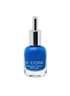 Nailtopia Plantbased Chip Free Nail Lacquer Non Toxic Biosourced Longlasting Strengthening Polish Indigo To Ibiza (Ocean Blue) 0.41Oz  - Image 1