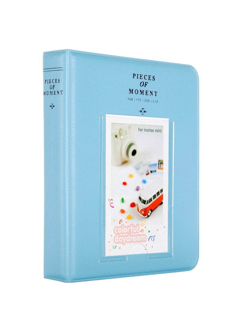 ZIKKON ZIKKON 64 Pockets Photo Album for Fujifilm Instax Mini 12 11 9 8 40 99 Evo Liplay 7S Instant CameraMini Link Printer Polaroid Snap Touch PIC300 Z2300 Mint Zip Instant Camera Printer Sky blue  - Image 1