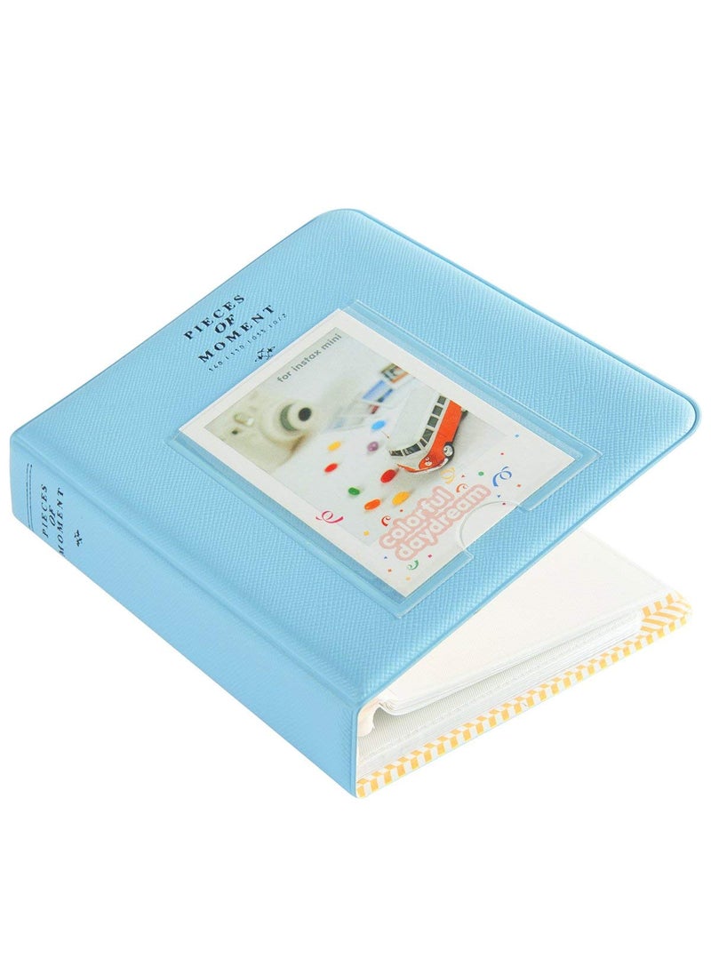 ZIKKON ZIKKON 64 Pockets Photo Album for Fujifilm Instax Mini 12 11 9 8 40 99 Evo Liplay 7S Instant CameraMini Link Printer Polaroid Snap Touch PIC300 Z2300 Mint Zip Instant Camera Printer Sky blue  - Image 2