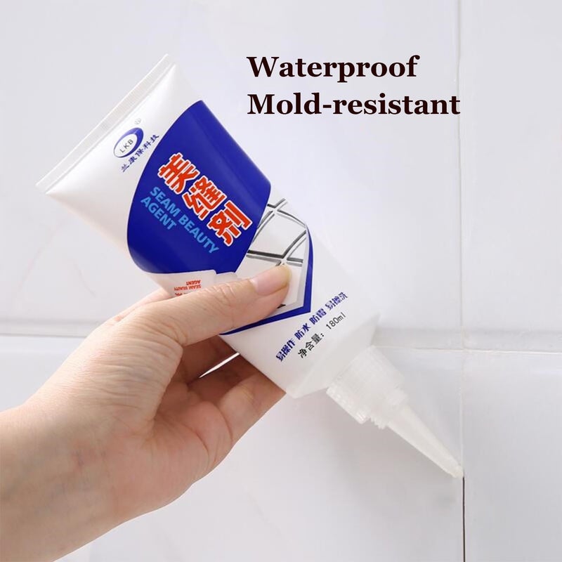 Makbeaty Waterproof Tile Grout Mould Proof Ceramic Tile Glue Sealant Wall Tiles Floor Agent Repair Tile Fill Joints Agent, Complete Solution for Filling Cracks and Gaps in Surfaces（180ml） - Image 4