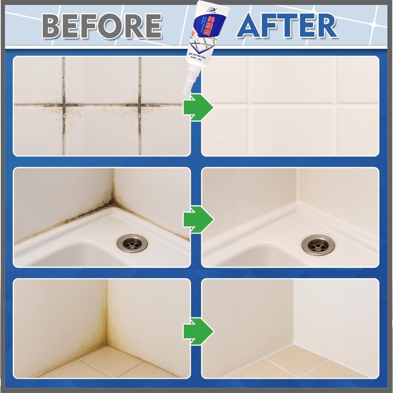 Makbeaty Waterproof Tile Grout Mould Proof Ceramic Tile Glue Sealant Wall Tiles Floor Agent Repair Tile Fill Joints Agent, Complete Solution for Filling Cracks and Gaps in Surfaces（180ml） - Image 2