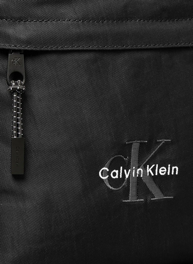 CALVIN KLEIN Black Nylon Monogram Logo Flatpack for Men | Best Price UAE