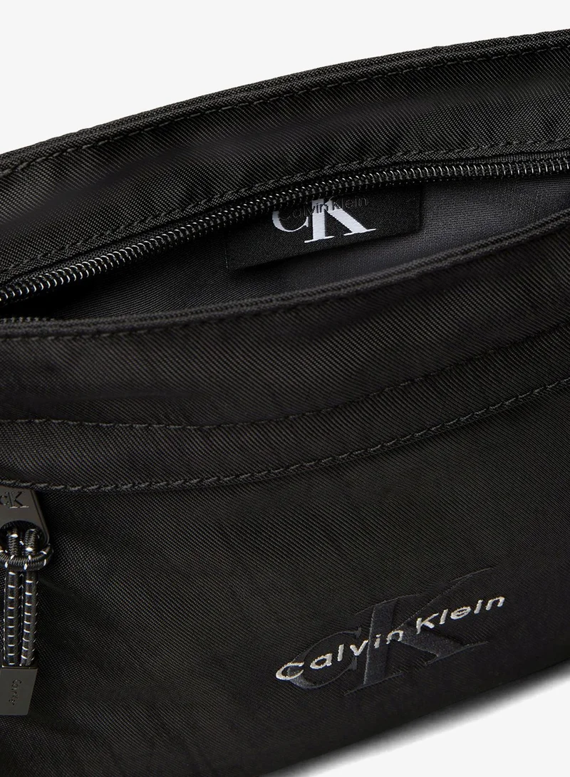 CALVIN KLEIN Black Nylon Monogram Logo Flatpack for Men | Best Price UAE
