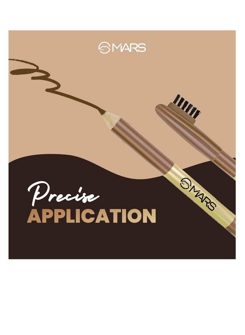 مارس قلم حواجب مارس مع سبولي قلم حواجب عالي الصبغة يدوم طويلاً ومقاوم للتلطخ 1.2 جم أسود - Image 4