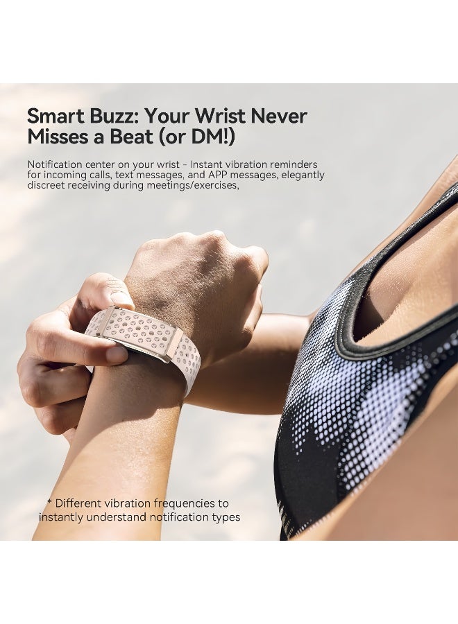 LBMT سوار ذكي،قطعتان من أساور الساعات، سوار صحي ذكي يمكن ارتداؤه لتتبع النشاط واللياقة البدنية مع مراقبة رياضية متعددة تلقائيًا مع عداد الخطوات/النوم/الإجهاد/السعرات الحرارية لنظامي التشغيل Android/iOS، تطبيق مجاني (وردي) - Image 5