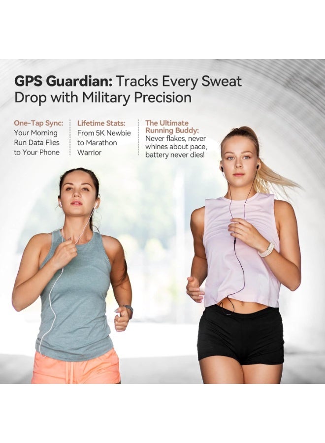 LBMT سوار ذكي،قطعتان من أساور الساعات، سوار صحي ذكي يمكن ارتداؤه لتتبع النشاط واللياقة البدنية مع مراقبة رياضية متعددة تلقائيًا مع عداد الخطوات/النوم/الإجهاد/السعرات الحرارية لنظامي التشغيل Android/iOS، تطبيق مجاني (وردي) - Image 4