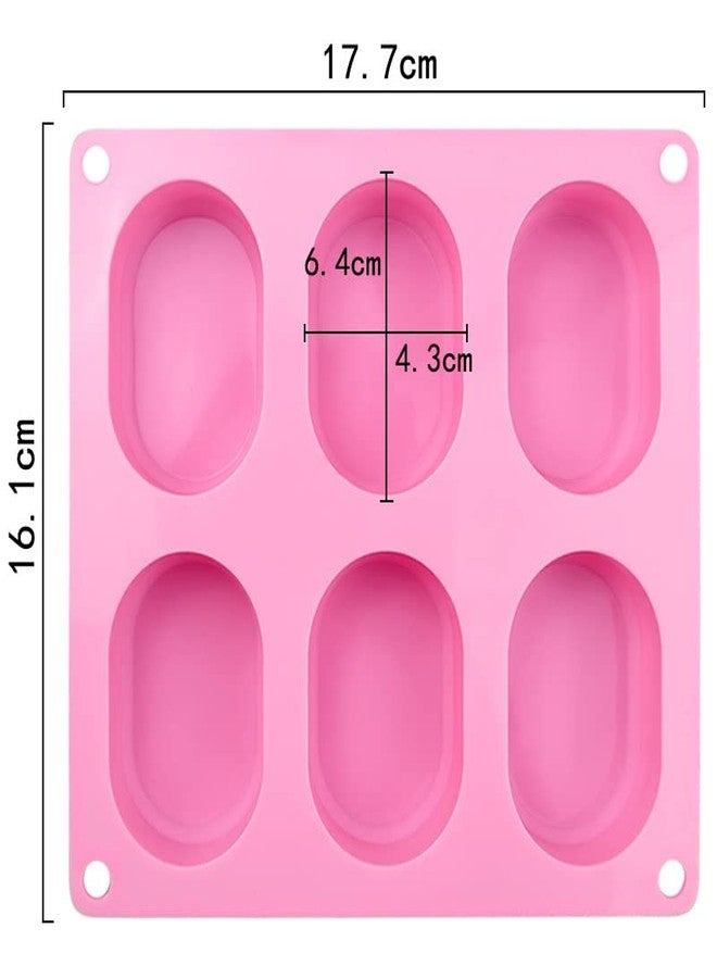 Vedini 6 Cavity Small Oval Shape |Silicone Molds for Craft Soap Mold, Cake Mold, Chocolate Mold ＆ Ice Cube Tray (60gm appox - Image 3