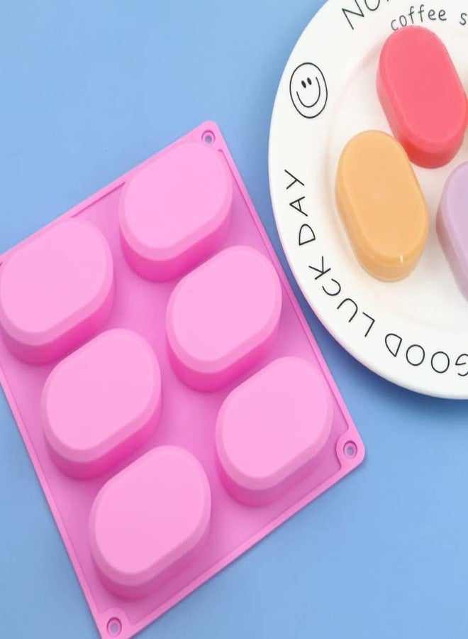 Vedini 6 Cavity Small Oval Shape |Silicone Molds for Craft Soap Mold, Cake Mold, Chocolate Mold ＆ Ice Cube Tray (60gm appox - Image 4