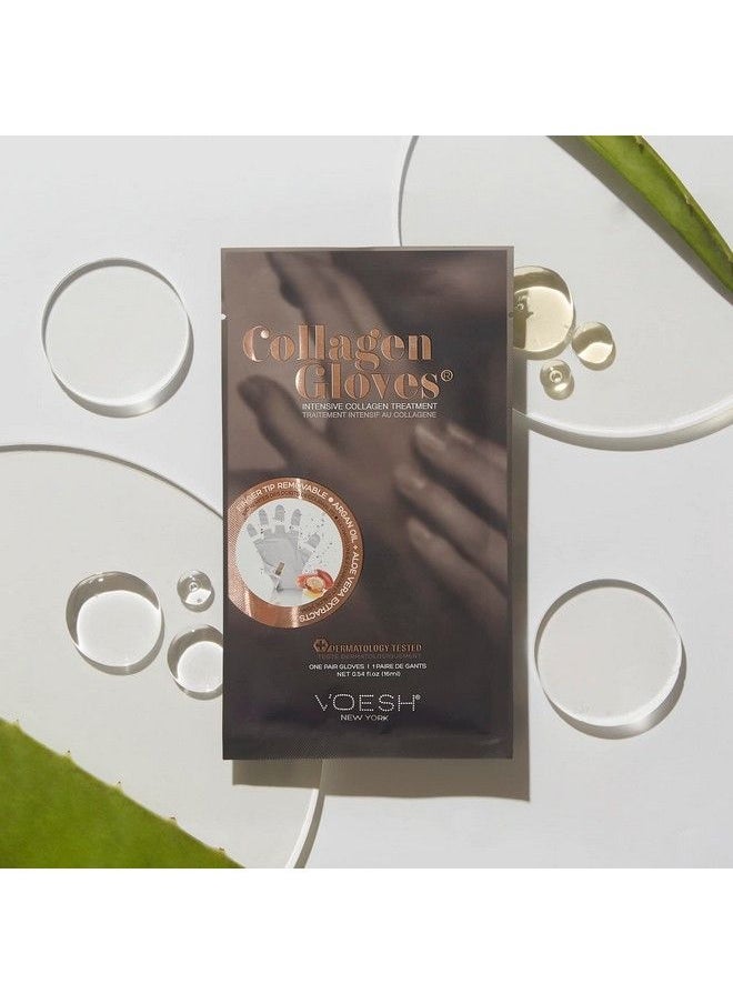 Voesh New York - Voesh Collagen Gloves Vegan Hand Masks 4 Pack Moisturizing Hand Mask Lotion Gloves Hydrating Gloves Hand Care Spa Manicure Gloves Dry Hand Treatment - Image 1
